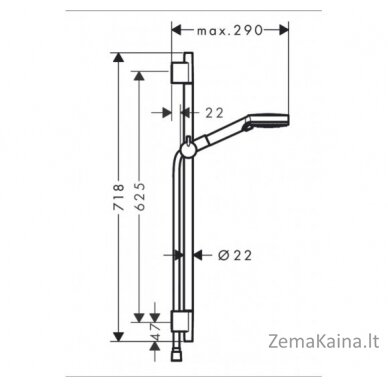 Dušo komplektas Hansgrohe Vernis Blend 26422670, juodas matinis 1