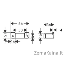 Dvigubas rankšluosčių kabliukas Hansgrohe AddStoris 41755670, juoda matinė