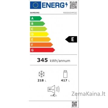 Dviduris šaldytuvas Samsung RS65DG54M32C 1