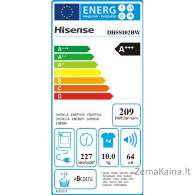 Džiovyklė Hisense DH5S102BW 1