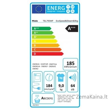 Džiovyklė Miele TEL795WP, 12194220 2