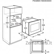 Electrolux LMS2203EMX Stalviršis Mikrobangų krosnelė be papildomų funkcijų 20 L 700 W Juoda, Nerūdijančiojo plieno