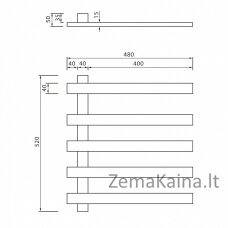 Elektrinis džiovintuvas Sapho ELCOR EB530, 480x520x50mm, juodas matinis