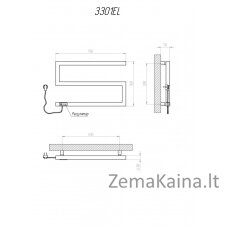 Elektrinis rankšluosčių džiovintuvas Kosser Zeta 350x550 EL, su laikmačiu, baltas (laidas kairėje)