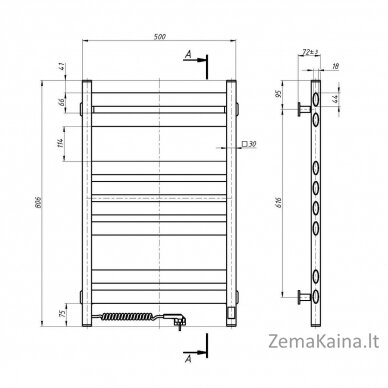 El.rankšluosčių džiovintuvas Ellipse 500*800 Sensor kairė baltas 12-845153-5080 2