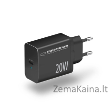 Esperanza EZC104K tinklo įkroviklis 20W Juodas