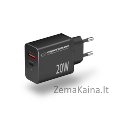 Esperanza EZC105K tinklo įkroviklis 20W Juodas