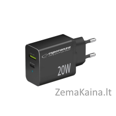 Esperanza EZC105K tinklo įkroviklis 20W Juodas