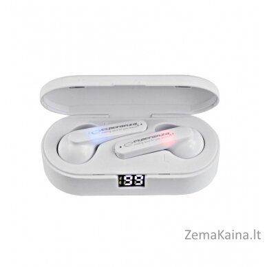 Esperanza EH230W Bluetooth ausinės į ausis TWS Balta 2