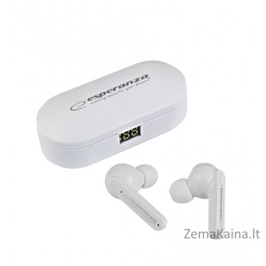 Esperanza EH230W Bluetooth ausinės į ausis TWS Balta 5