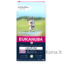 EUKANUBA Grain Free Puppy Large&Giant Lamb - sausas maistas šunims - 12kg
