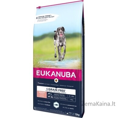 EUKANUBA Grain Free Senior large/giant breed, Ocean fish - sausas maistas šunims - 12 kg 1