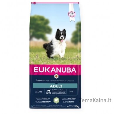 Eukanuba Small & Medium Lamb Rice 12 kg 1