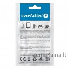 everActive 1 m ilgio USB-C kabelis - juodas, pintas, palaiko greitąjį įkrovimą, 3A - CBB-1CB