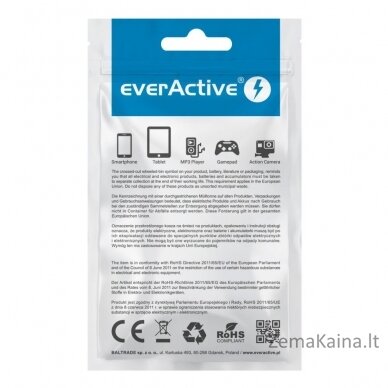 everActive 1 m ilgio USB-C kabelis - juodas, pintas, palaiko greitąjį įkrovimą, 3A - CBB-1CB