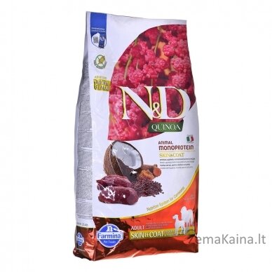 FARMINA N&D Quinoa Dog Skin&Coat Venison&Coconut Adult Medium&Maxi - sausas ėdalas šunims - 7 kg