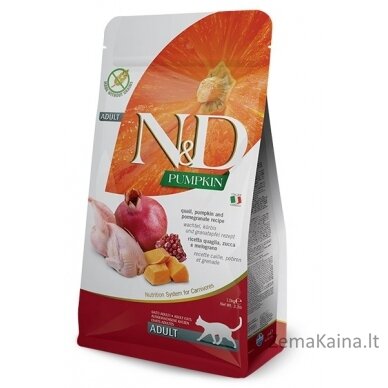 Farmina Pet Food N&D Pumpkin feline Adult 1,5kg sausas kačių maistas Suaugusiems Viščiukas