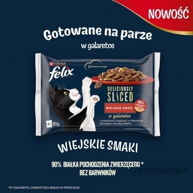 FELIX Deliciously Sliced - drėgno kačių ėdalo - 4x 80 g 2