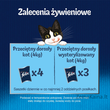 Felix Fantastic Duo mėsa - jautiena ir paukštiena, vištiena ir kinrožė, ėriena ir veršiena, kalakutiena ir kepenys - 4 x 85g 6