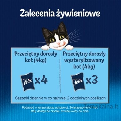 Felix Fantastic Duo su lašiša ir sardine drebučiuose - drėgnas kačių maistas - 85g 3