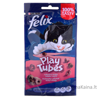 FELIX Play Tubes Turkey, Ham  - sausas kačių ėdalas - 50 g