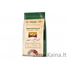 FITMIN Medium Maxi Performance ėriena su jautiena - sausas maistas šunims - 12kg