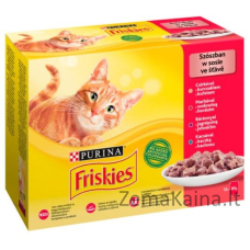 Friskies Mix mėsa - Šlapias kačių maistas - 12 x 85 g