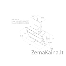 Gartraukis ELICA BELT BL/F/80, PRF0032793C