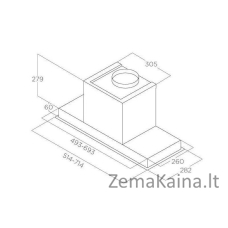 Gartraukis Elica HIDDEN 2.0 BL MAT/A/72 PRF0197747