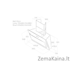 Gartraukis ELICA BELT BL/F/80, PRF0032793C