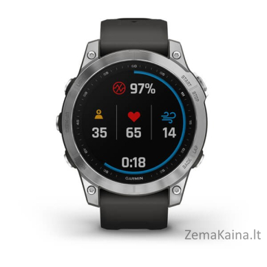 Garmin fenix 7 3,3 cm (1.3") MIP 47 mm Skaitmeninis 260 x 260 pikseliai Lietimui jautrus ekranas Sidabras „Wi-Fi“ GPS (palydovinis) 4