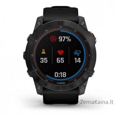 Garmin Fenix 7X Solar Black, Silicone, Wi-Fi, GPS išmanusis laikrodis 010-02541-01 2