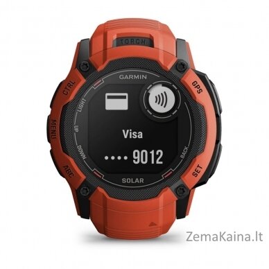 Garmin Instinct 2X Solar 2,79 cm (1.1") MIP 50 mm Skaitmeninis 176 x 176 pikseliai Lietimui jautrus ekranas Raudona GPS (palydovinis) 10