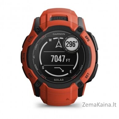 Garmin Instinct 2X Solar 2,79 cm (1.1") MIP 50 mm Skaitmeninis 176 x 176 pikseliai Lietimui jautrus ekranas Raudona GPS (palydovinis) 11