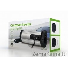 Gembird EG-PWC150-01 maitinimo adapteris / inverteris Automatinis 150 W Juoda, Pilka