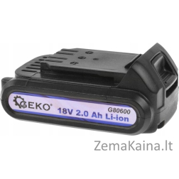 Geko įkraunama baterija 18V 2,0 Ah ličio jonų (20)