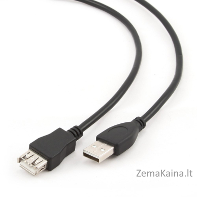 Gembird 3m USB 2.0 A M/FM USB kabelis USB A Juoda