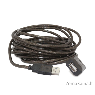 Gembird USB A/USB A M/F 5m USB kabelis USB 2.0 Juoda 1