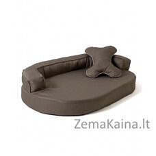 GO GIFT Ovali sofa - gultas augintiniams rudos spalvos - 100 x 65 x 10 cm