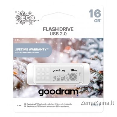 GOODRAM FLASHDRIVE 16GB UME2-WINTER WHITE USB 2.0 2