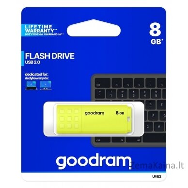 Goodram UME2 USB atmintukas 8 GB USB A tipo 2.0 Geltona 4