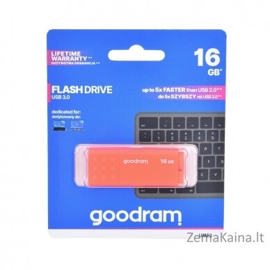 Goodram UME3-0160O0R1 USB atmintukas 16 GB USB A tipo 3.2 Gen 1 (3.1 Gen 1) Oranžinė