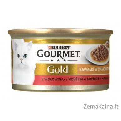 GOURMET Gold Sauce Delight Jautiena - šlapias kačių maistas - 85 g 1