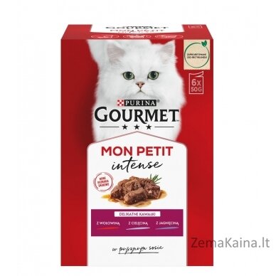 GOURMET Mon Petit Meat Mix - šlapias kačių maistas - 6 x 50 g 2