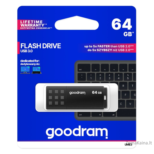 Goodram UME3 USB flash drive 64 GB USB Type-A 3.0 (3.1 Gen 1) Black 4