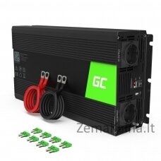 Green Cell INV19 maitinimo adapteris / inverteris Automatinis 1500 W Juoda