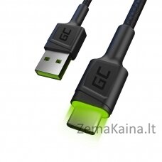 Green Cell KABGC06 USB kabelis 1,2 m USB A USB C Juoda