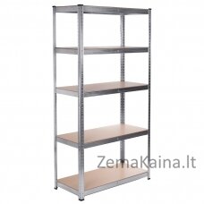 GreenBlue GB378 Metal Storage Rack Cabinet Shelves 175kg x5 180x90x40cm Galvanized Folding MDF