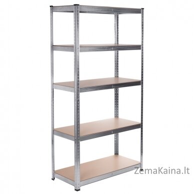 GreenBlue GB378 Metal Storage Rack Cabinet Shelves 175kg x5 180x90x40cm Galvanized Folding MDF