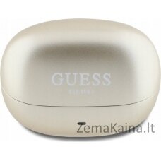 „Guess Guess“ „Bluetooth“ ausinės GUTWST88MCTGD TWS + prijungimo stotis auksinė / auksinė kapsulė, spausdintas logotipas